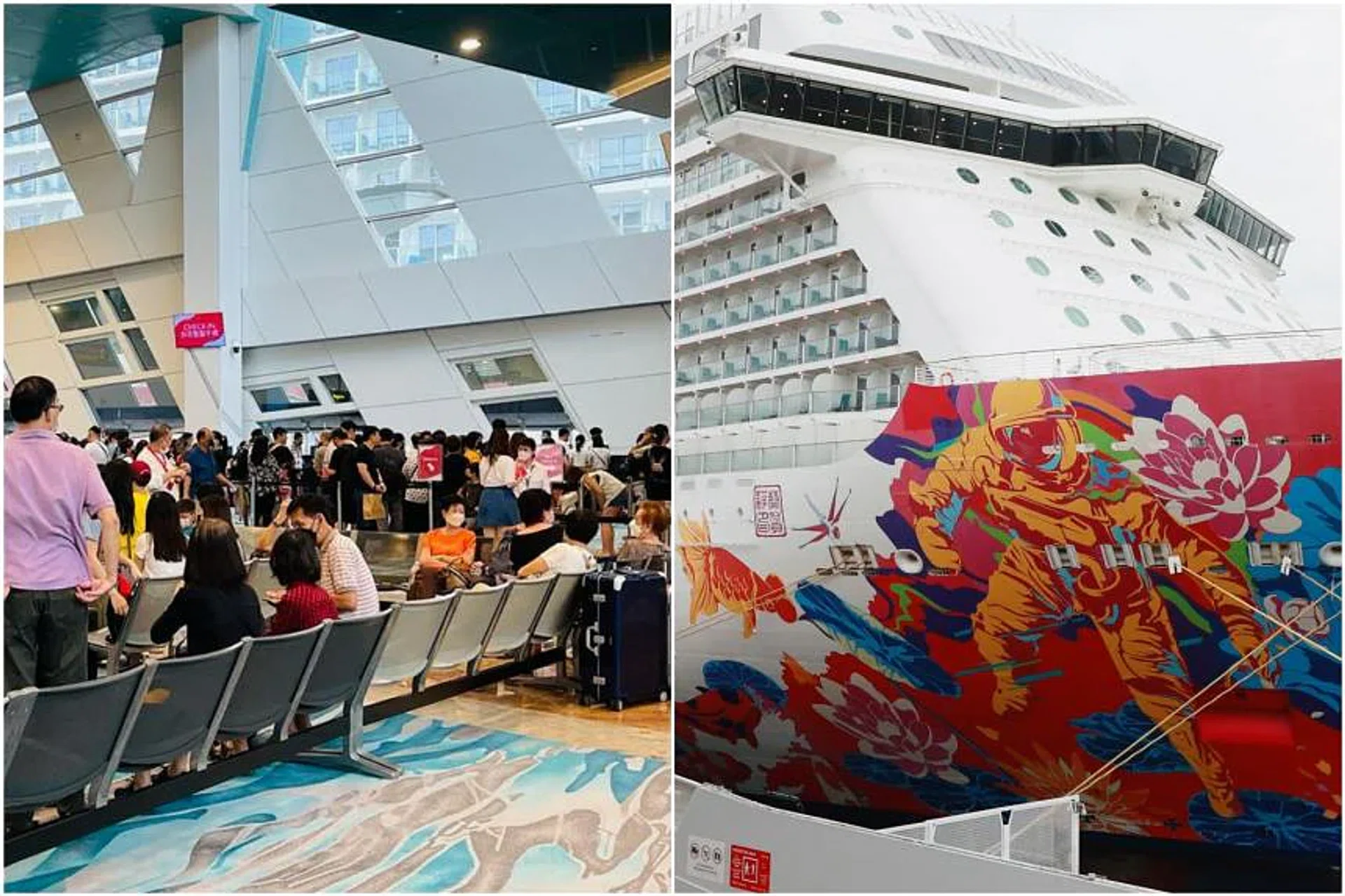 More than a hundred passengers were unable to board the ship at the Marina Bay Cruise Centre on Sept 4. 
