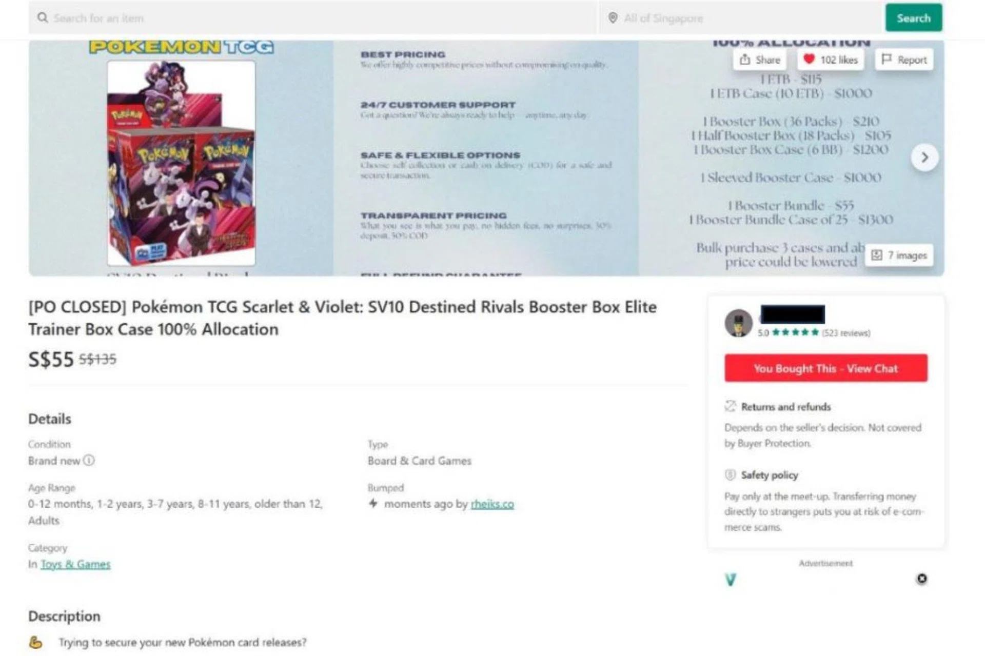 Preying on fans of the Pokemon franchise, scammers put up listings for the character cards, mostly on Carousell.
