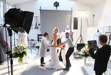 French-designer-Julien-Fournie-with-model