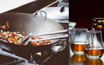 Chinese food and whisky