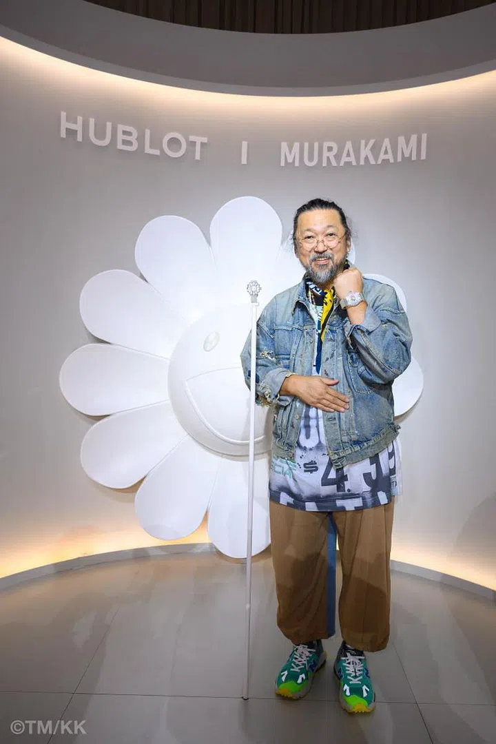 Takashi Murakami at the launch party for the MP-15 held at Raffles Hotel. (Photo: Hublot)