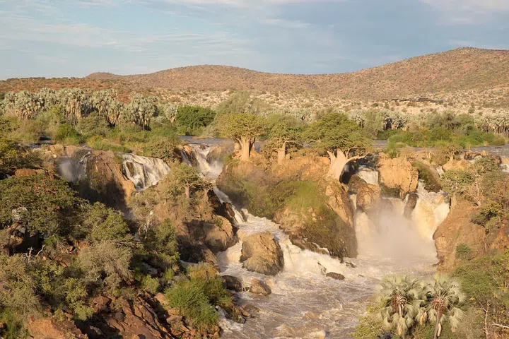 View of Epupa Falls at dusk