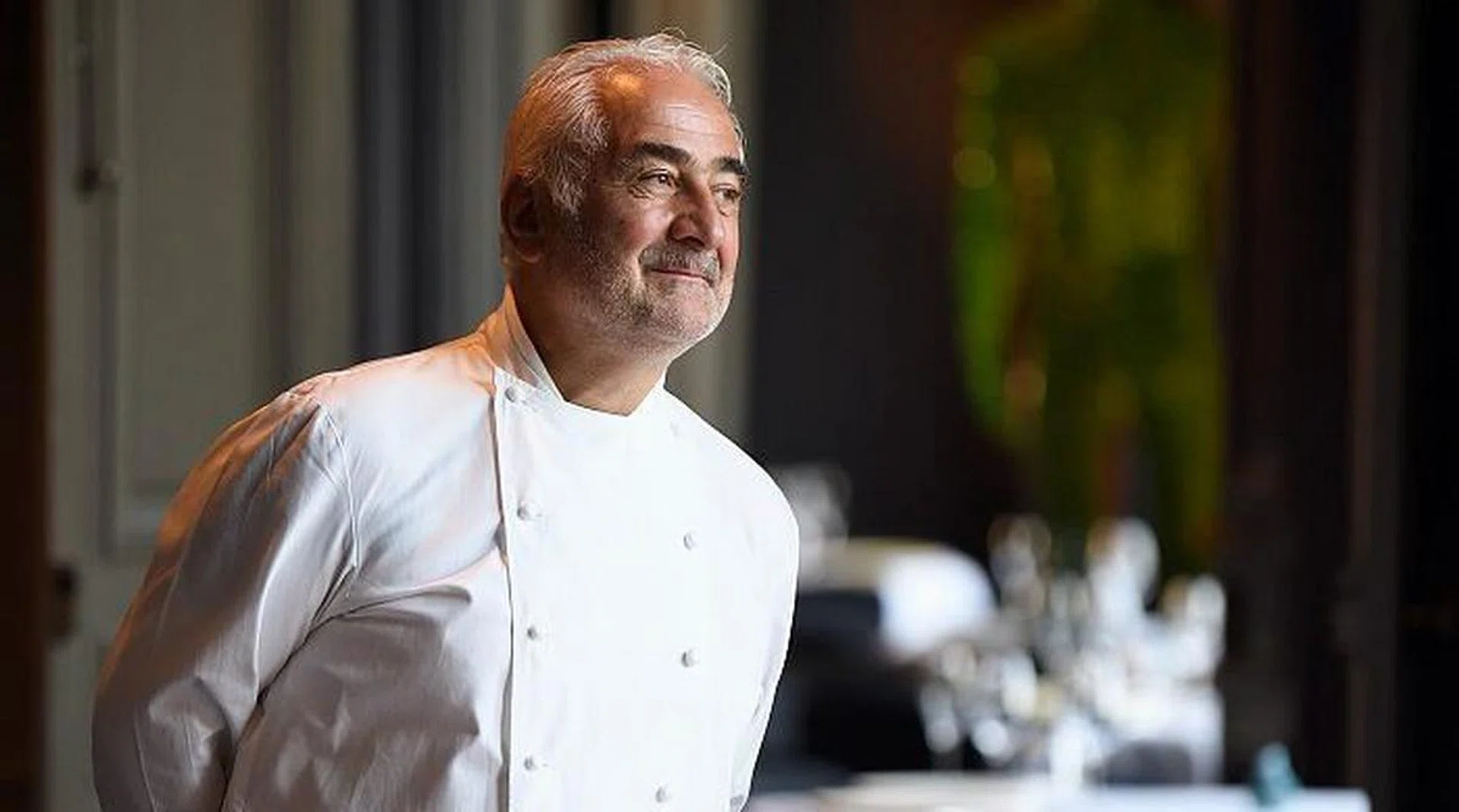 French chef Guy Savoy poses in the dining the room of his Michelin three-starred restaurant "Restaurant Guy Savoy" in the Monnaie de Paris on September 21, 2017, in Paris. (Photo: Eric Feferberg)