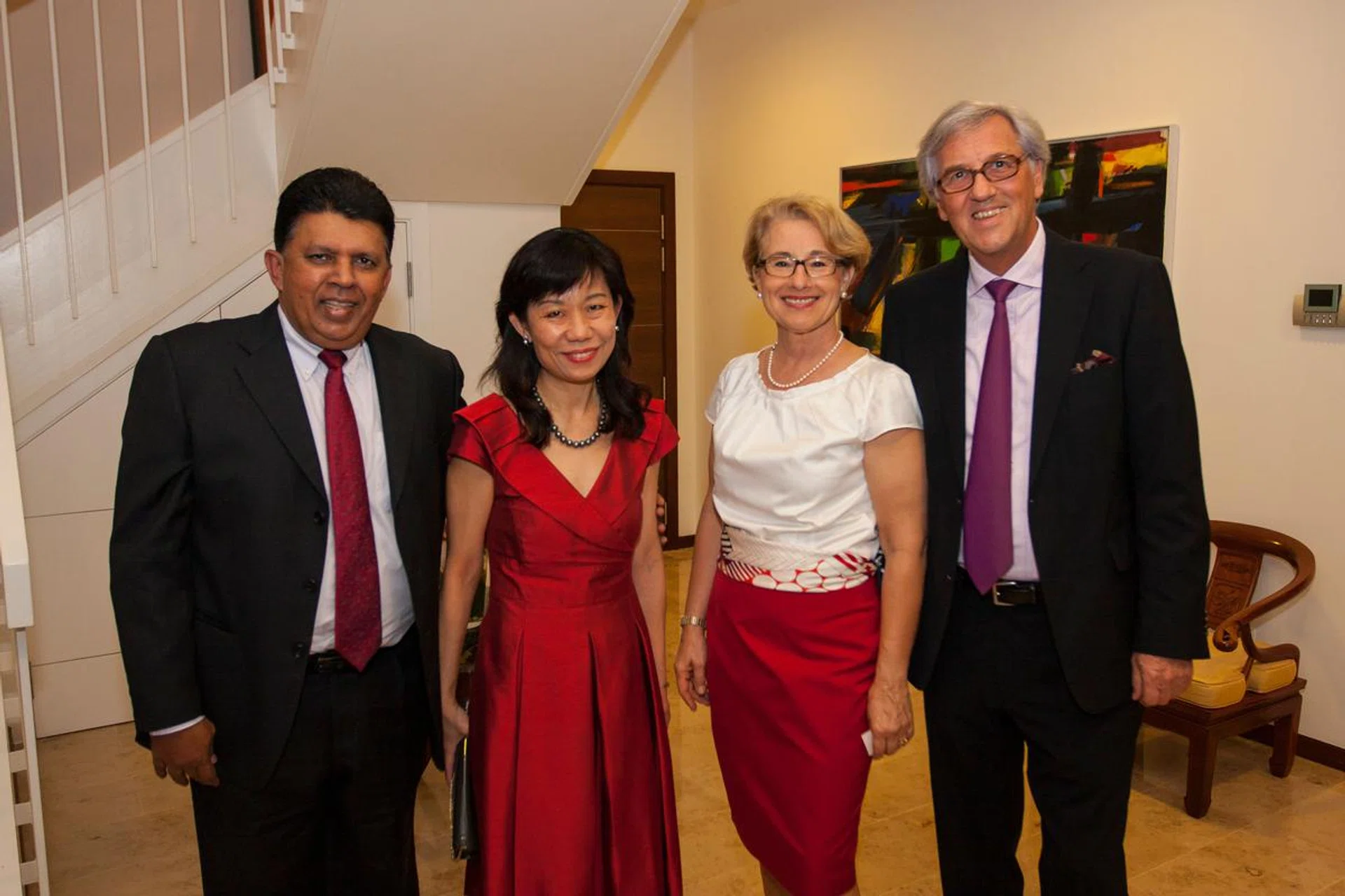 Patrick Daniel, Rosa Daniel, Johanna Witter & H.E. Dr Michael Witter 