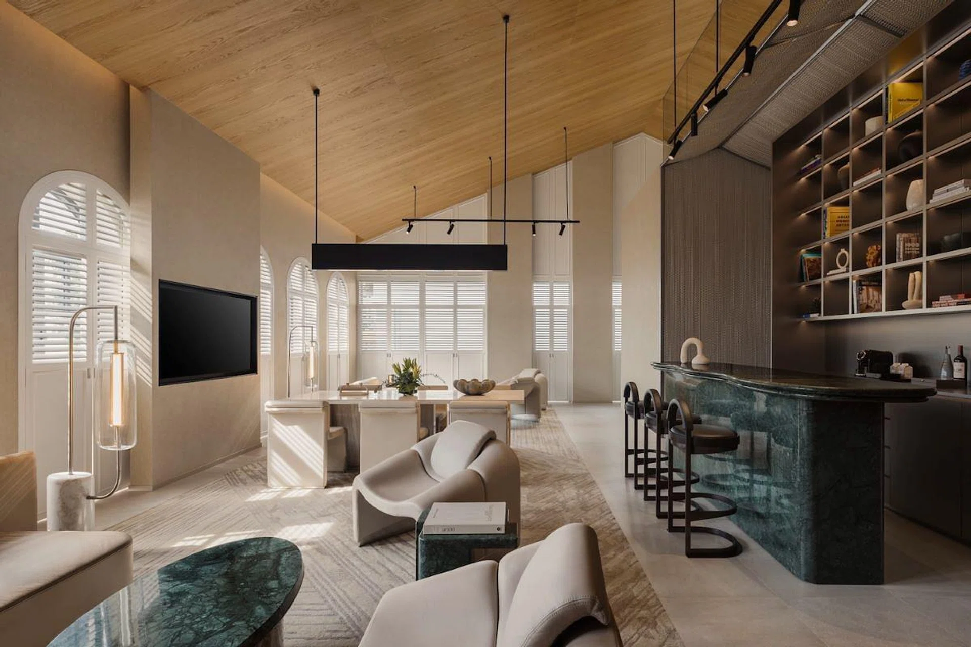 The Mondrian Shophouse Suite’s living area. (Photo: Mondrian Duxton Singapore)