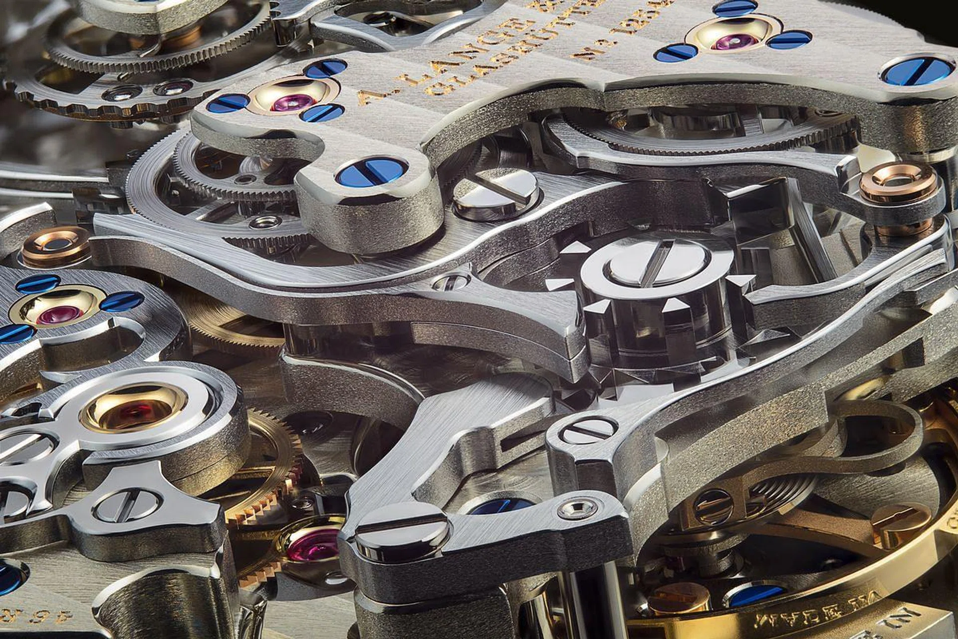 Part of the manually wound movement L132.1 of the Triple Split chronograph.