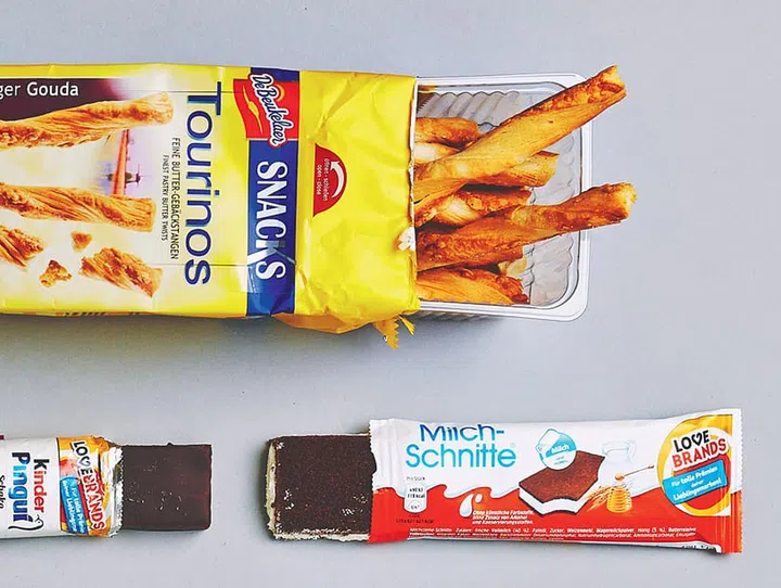 While cheese sticks are perfect as a savoury snack (we recommend pairing with quark as a dip), chocolate covered cream bars – the bigger of which has a surprising tinge of orange zest –  will sate those craving a sugar rush. 
