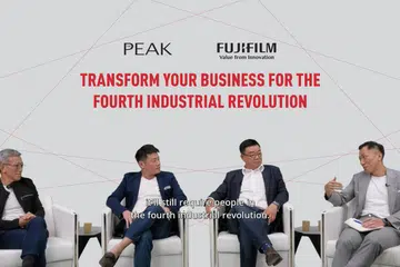 A screen capture from The Peak x Fujifilm Business Innovation virtual seminar.