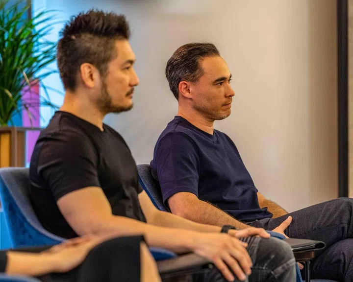 Patrick Grove and Chatri Sityodtong in episode 2 of The Apprentice: ONE Championship edition.