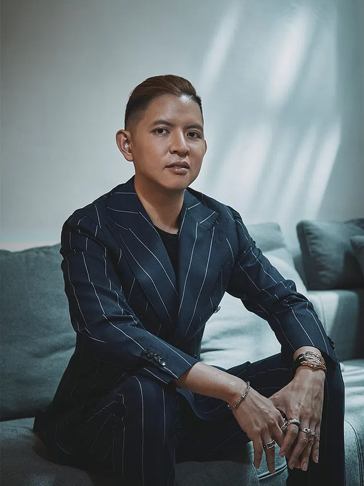 Watch collector Seth Lim wears his Roger Dubuis Excalibur Glow Me Up Mono Tourbillon. (Photo: Athirah Annissa)