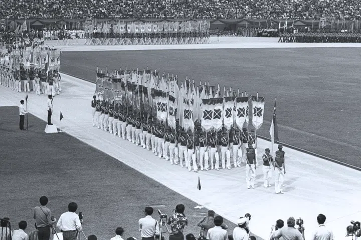 companies marching at National Day Parade