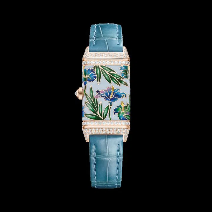 Jaeger-LeCoultre Reverso One Precious Flowers: Hibiscus Enamel. (Photo: Jaeger-LeCoultre)