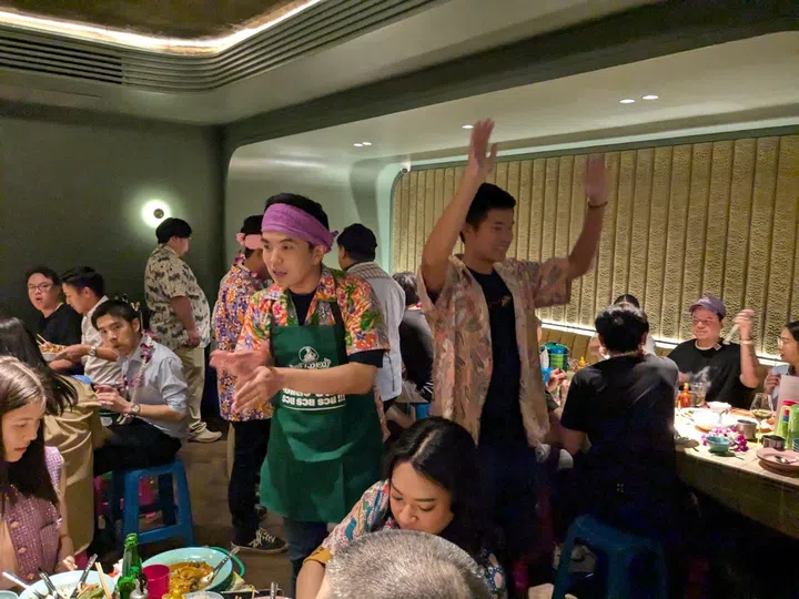 Chef Ton (left) and his brother, Tam at Nusara's 4th anniversary party. 