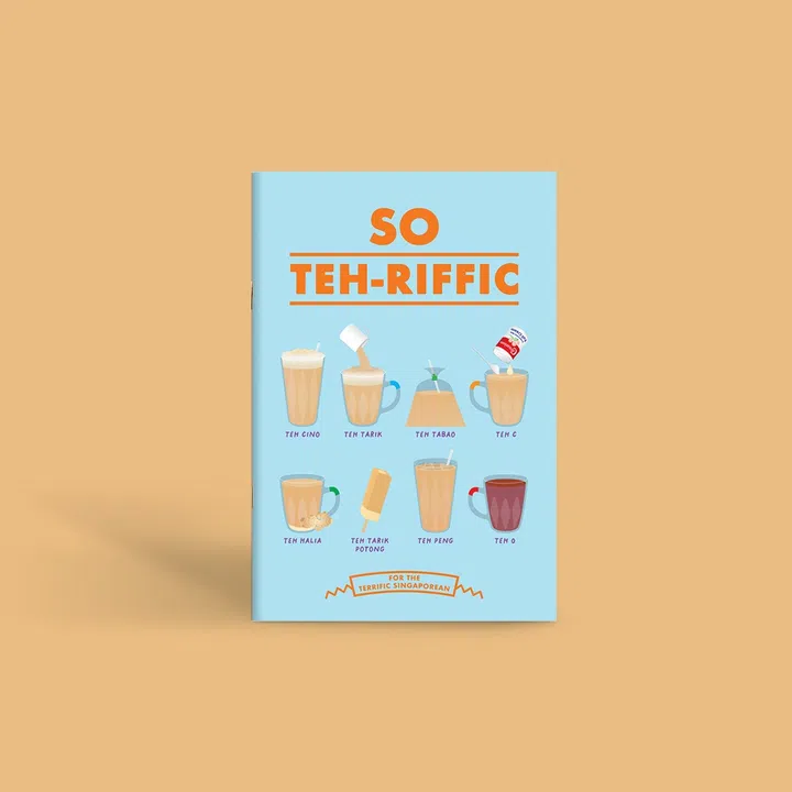 Singapore Gift Souvenir Singlish Notebook – Teh Teh-riffic Tehriffic (Terrific) & Kopi Hawker Drinks Singlish | best tea singapore