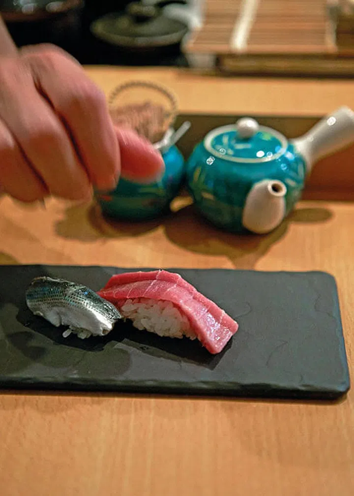 AUTHENTIC STANDARDS Only authentic Edo-style sushi, done to Japanese standards, are served at Ginza Yoshino Sushi.