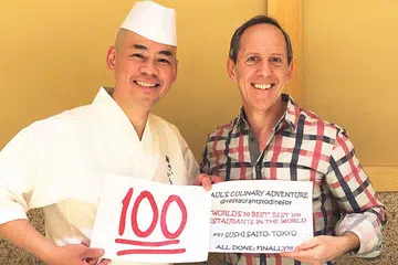 Paul Grinberg & Chef Saito of Sushi Saito