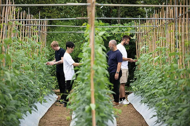 Rogan and his team on a farm vist in Hong Kong.