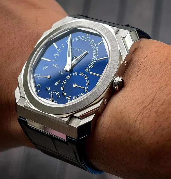 Octo Finissimo Perpetual Calendar in platinum