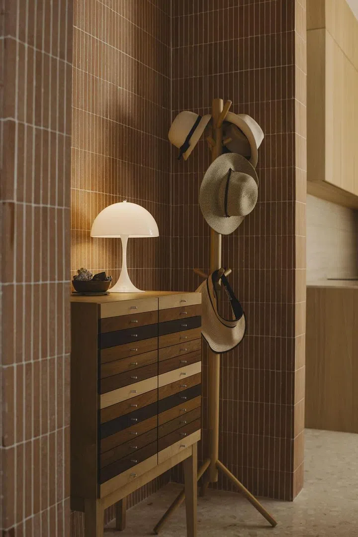 A cabinet from Japanese lifestyle shop Atomi was brought over from the couple’s former home. (Photo: Studio Periphery)