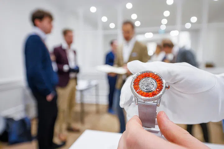 The Beauregard Dahlia watch is a showcase of the fusion of high jewellery with high watchmaking (Credit: WWGF/Keystone/Valentin Flauraud)