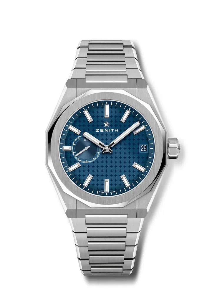 Zenith Defy Skyline with blue dial, in 41mm steel case.