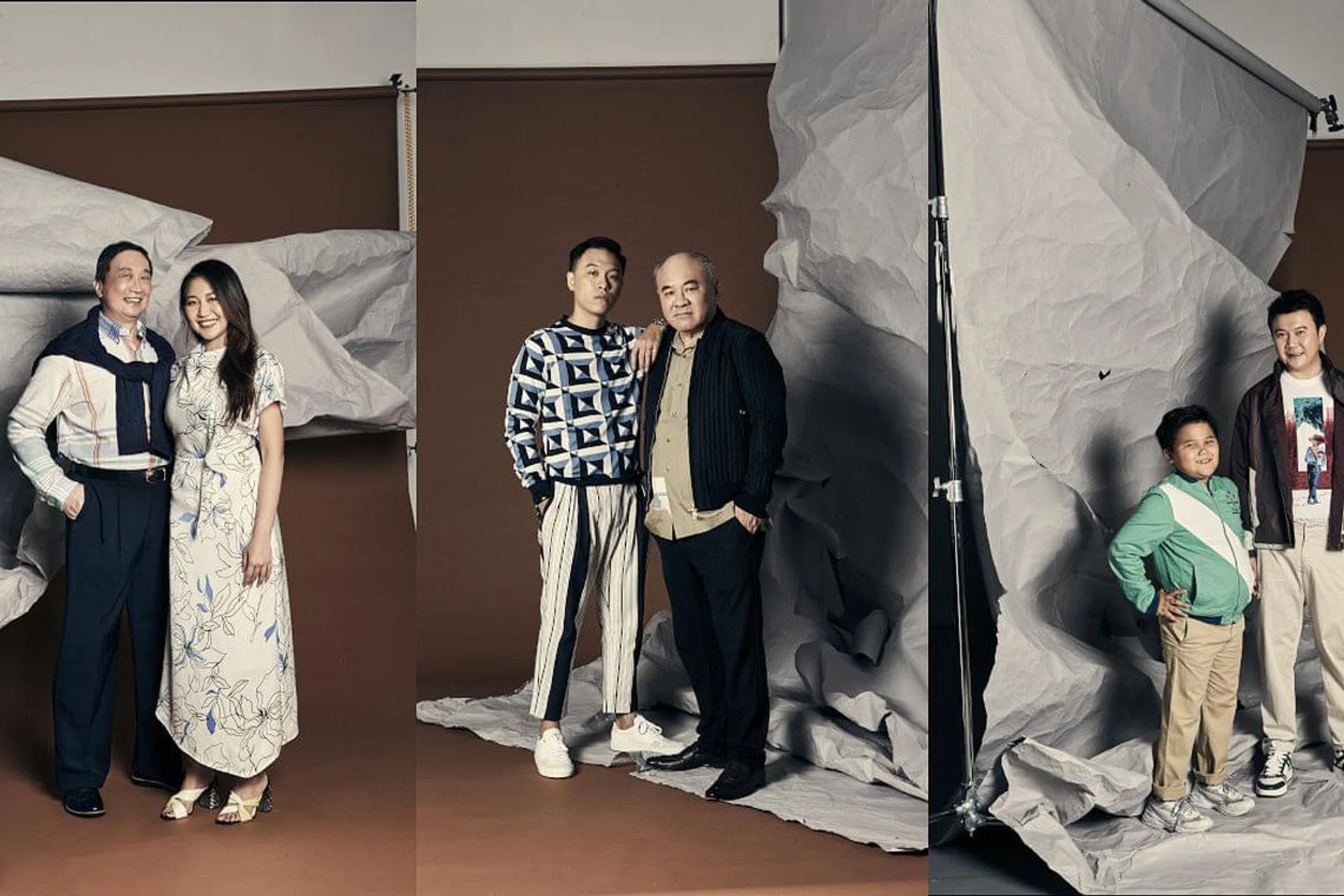 Anna Vanessa Haotanto and father, Jon Chua with father, Lester Tay with son.