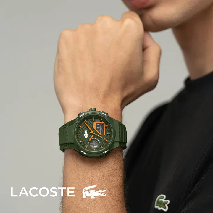 Lacoste LC33 Men’s Watch Khaki Silicone Strap