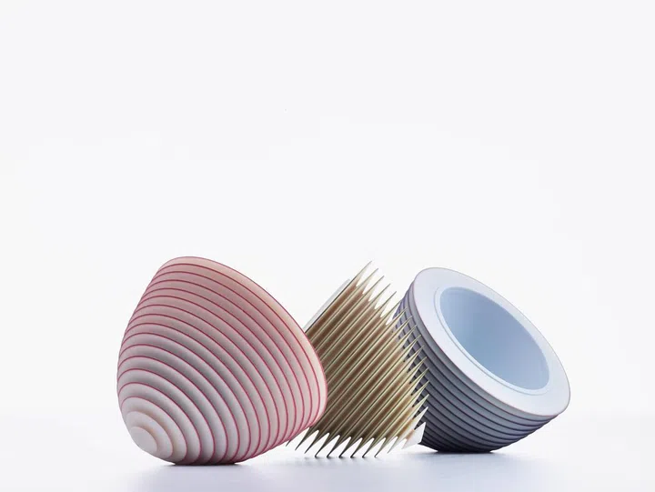 Coloured Floating Bowls by Nicholas Lees
