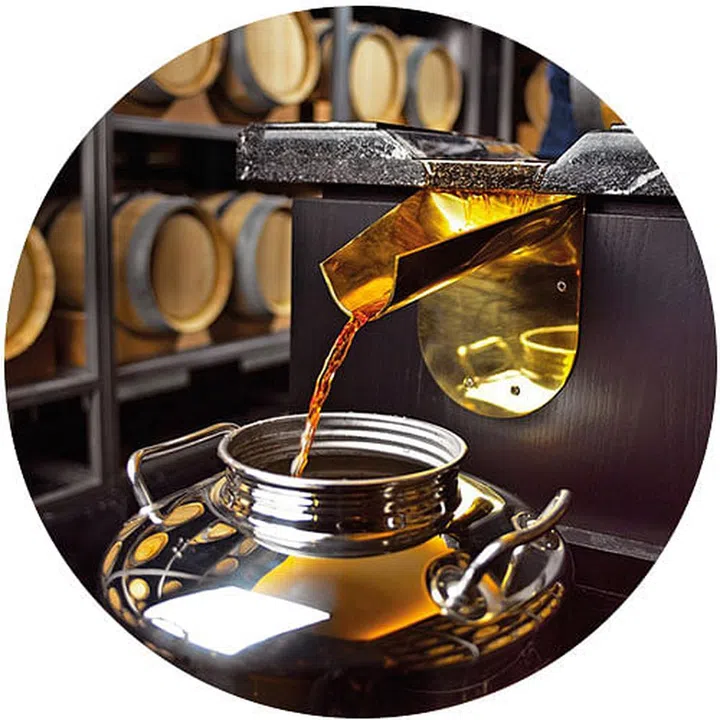 The solera system produces a cohesive house blend.