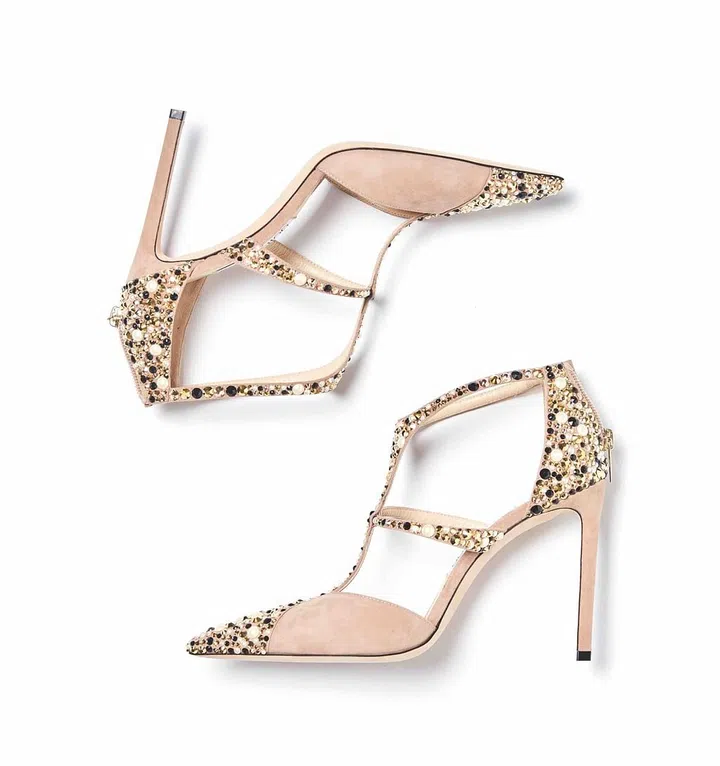 Leather heels, from Jimmy Choo.