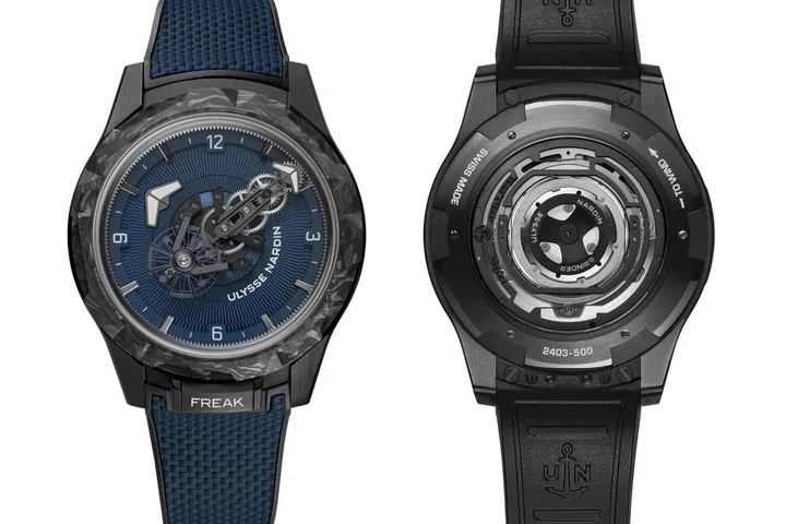 The newest iteration of Ulysse Nardin's iconic Freak — the Freak ONE Navy Blue (Photos: The Hour Glass)