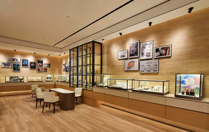 Interior of Capsule by Watches of Switzerland at Jewel Changi, which is the shopping hub of Singapore Changi Airport