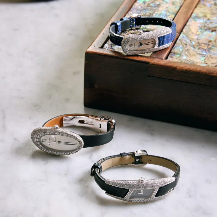 Singaporean watch collector Christina Lim’s Cartier Libre Alcyone, Trombone and Himalia watches from the early 2000s