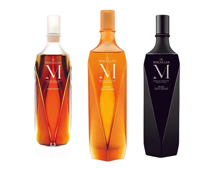 The first three expressions of the The M Collection 2022 edition. (Photo: The Macallan)