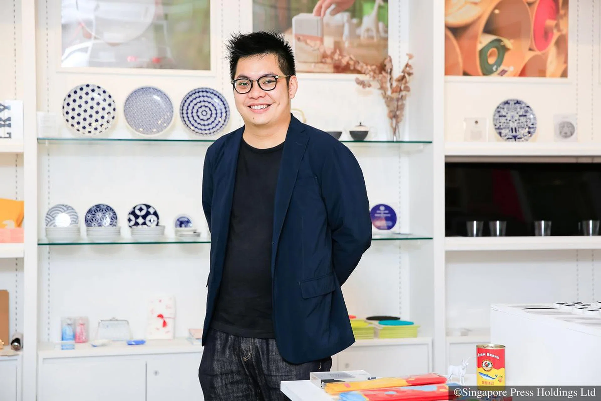 Mr Edwin Low, founder of Supermama, pictured at the retail shop at the Singapore Art Museum. (Photo: ST)
