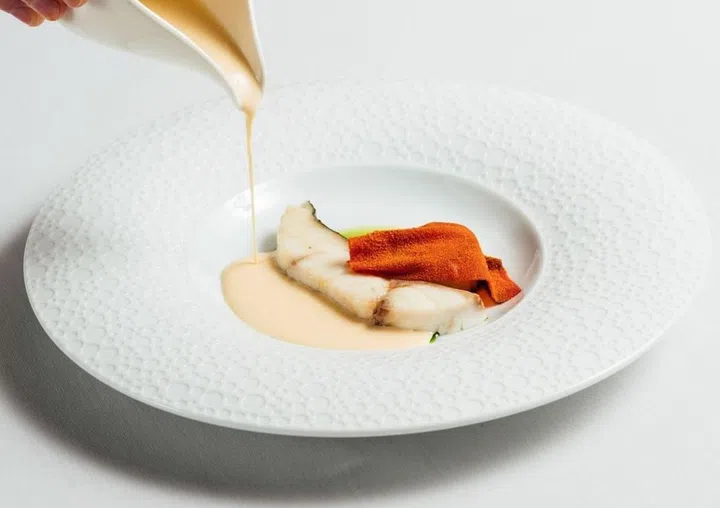 'Porto Antico': corvina, pepper veil, riesling bianco sauce. Photo: Art/Instagram