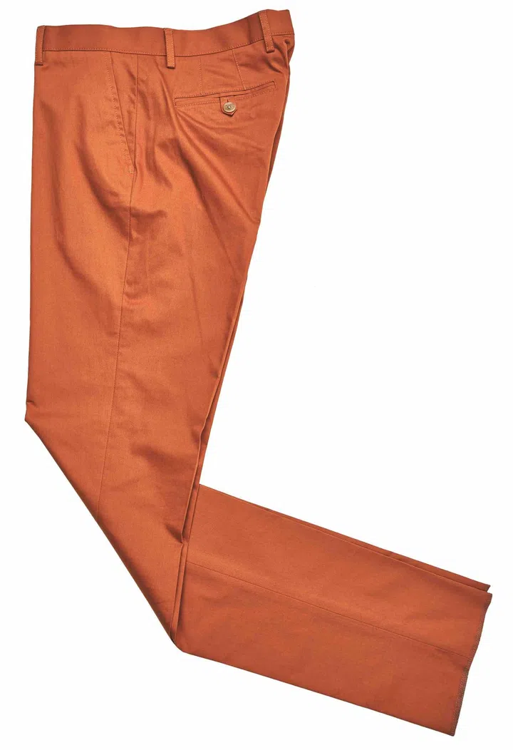 The Etro cotton chino Leon picked to pair with the blazer.