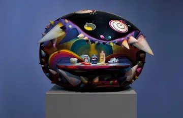 Takashi Murakami and Pharrell Williams' sculpture