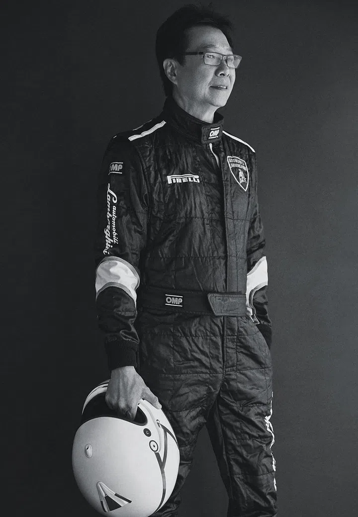 For our photo shoot, Goh searched for this Lamborghini Super Trofeo Cup race suit which he wore two years ago. “I’m surprised it still fits,” he says.