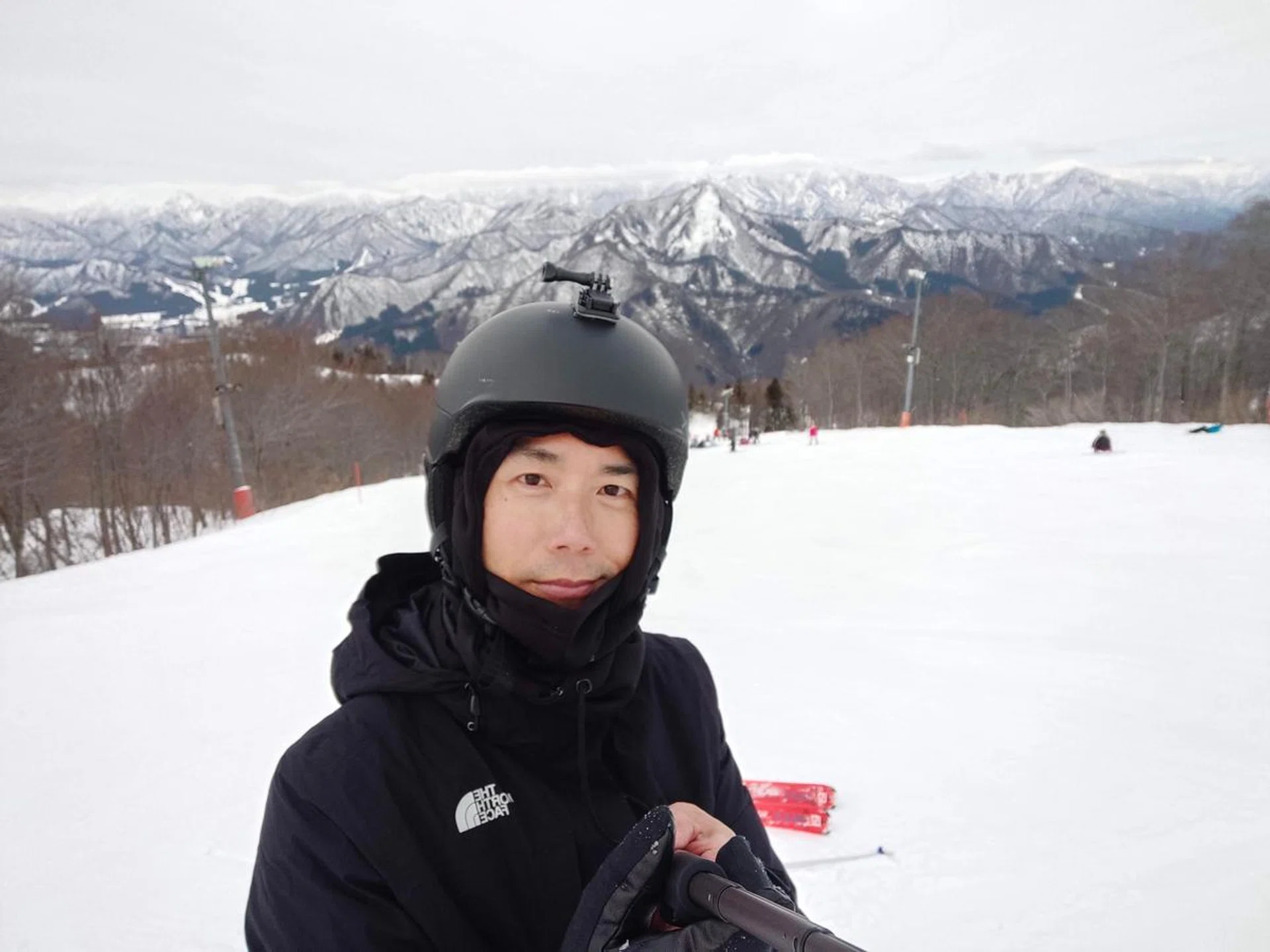 Joshua Lung, founder of Healing Touch, skiing.