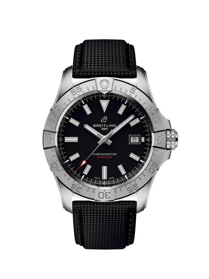 Avenger Automatic 42mm watch in steel with black dial. (Photo: Breitling)