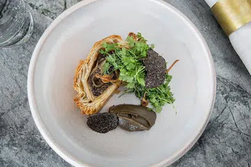 he Sugar Club - The mushroom, celeriac and comte cheese pithivier