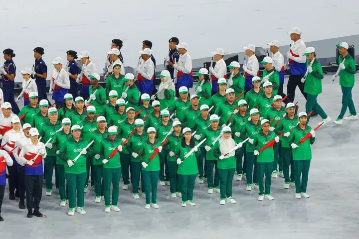 companies marching at National Day Parade