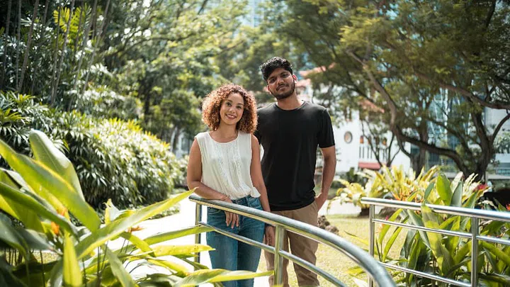 CEO of Safe Space Antoinette Renee Patterson with co-founder Navaneeth Sreekandan.