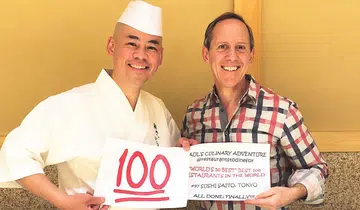 Paul Grinberg & Chef Saito of Sushi Saito