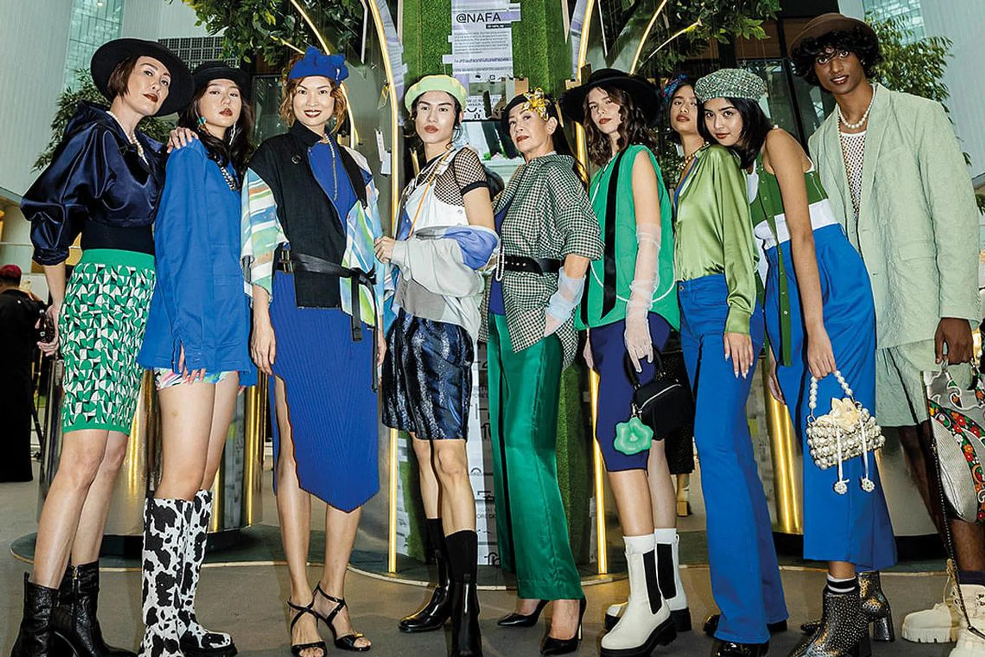 Models at The Front Row 2022 at Raffles City Shopping Centre.