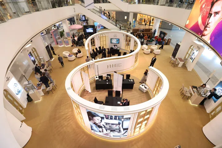 The Fondation Haute Horlogerie lounge on the second floor of the exhibition at Siam Paragon Bangkok Watch Week