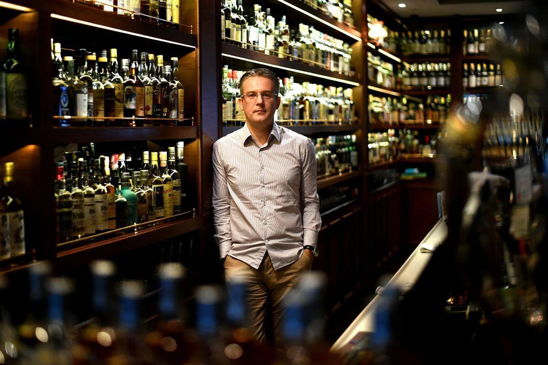Emmanuel Dron, co-founder of world famous whisky bar Auld Alliance,  on the rise of whisky's popularity the world over and what it means for the consumer on the ground. PHOTO: SPH/Ariffin Jamar
