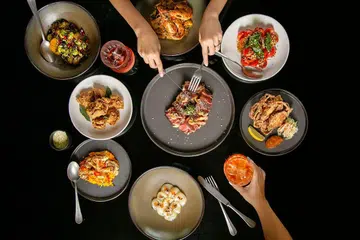 Sharing plates at JAM at Siri House