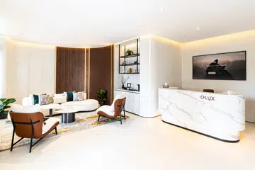 Wellness service reception area